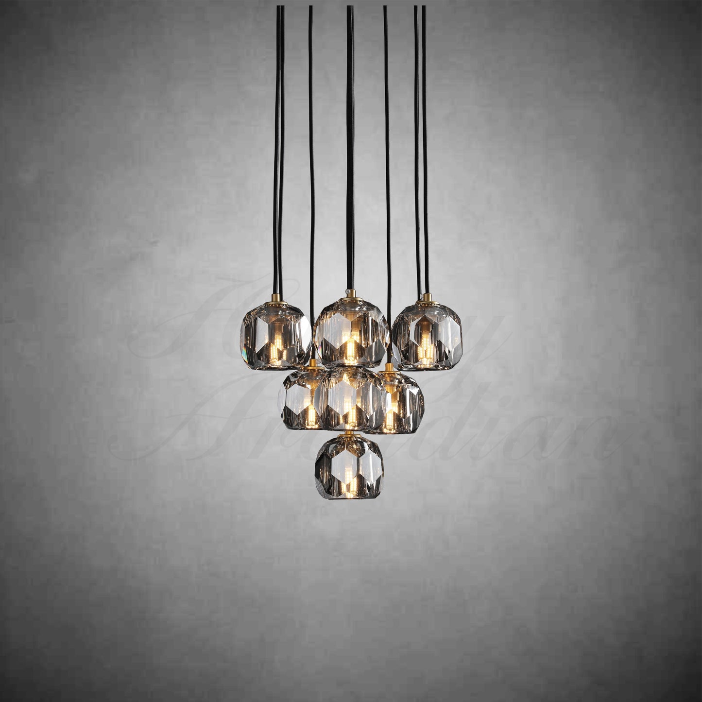 xinyue Bola De Crystal Round Cluster Chandelier 14" 19''