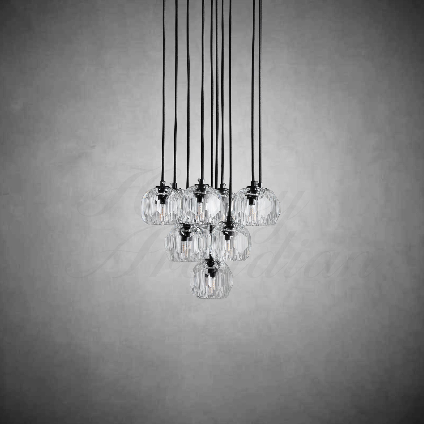 xinyue Bola De Crystal Round Cluster Chandelier 14" 19''