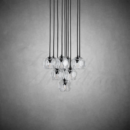 xinyue Bola De Crystal Round Cluster Chandelier 14" 19''