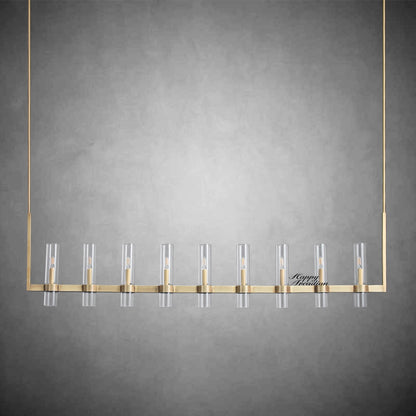 xinyue Lighting Rebecca Linear Chandelier Modern 71", 9-Light