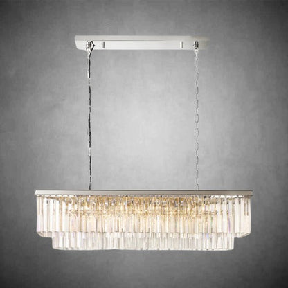 XINYUE 2-Layer Crystal Rectangle Chandelier