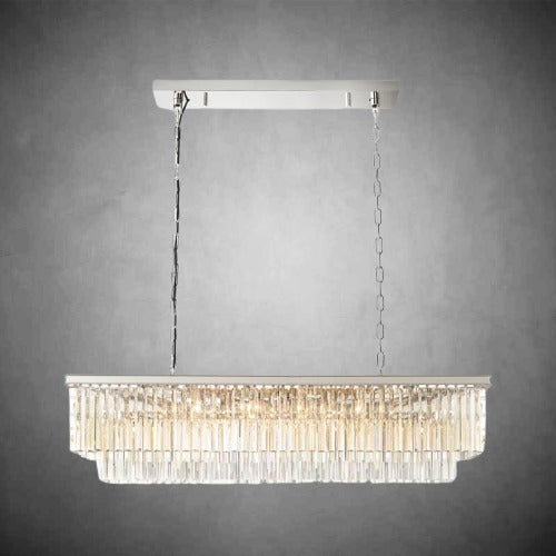 XINYUE 2-Layer Crystal Rectangle Chandelier