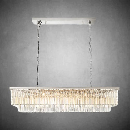 XINYUE 2-Layer Crystal Rectangle Chandelier