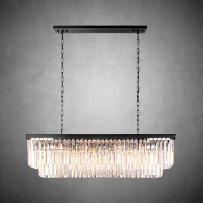 XINYUE 2-Layer Crystal Rectangle Chandelier