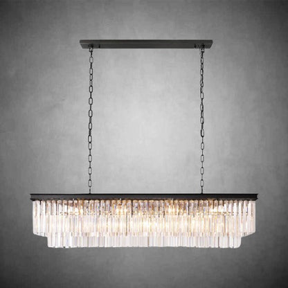 XINYUE 2-Layer Crystal Rectangle Chandelier