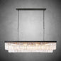 XINYUE 2-Layer Crystal Rectangle Chandelier
