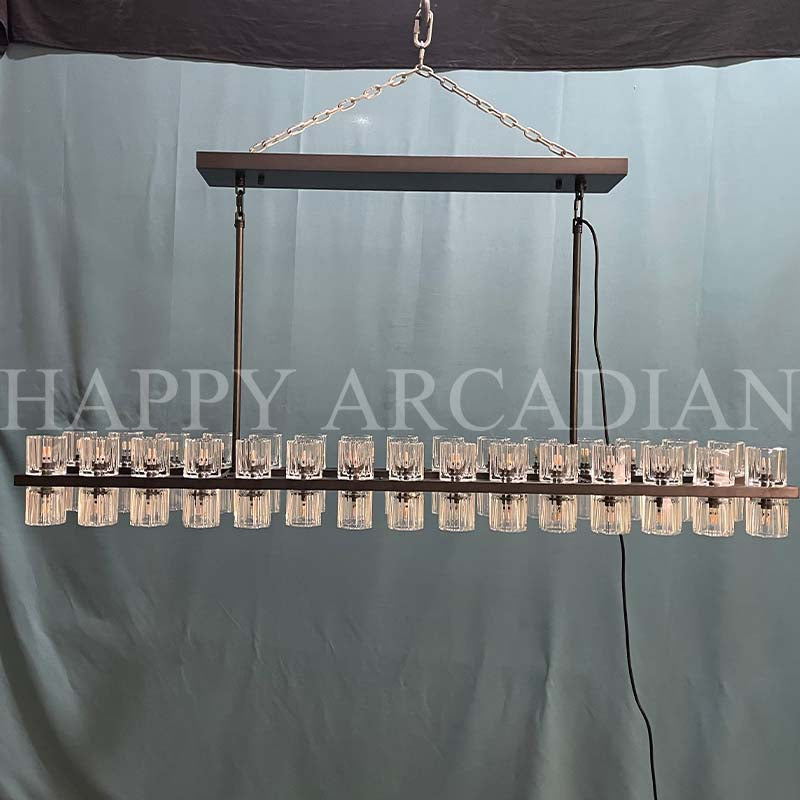 xinyue Lighting  Harrison Crystal Rectangular Chandelier 54" 72"