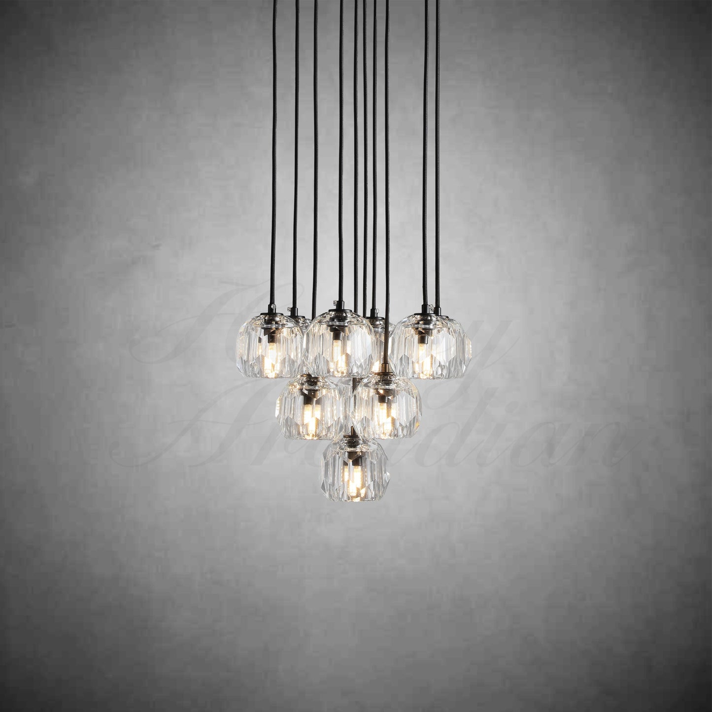 xinyue Bola De Crystal Round Cluster Chandelier 14" 19''
