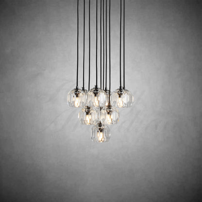 xinyue Bola De Crystal Round Cluster Chandelier 14" 19''