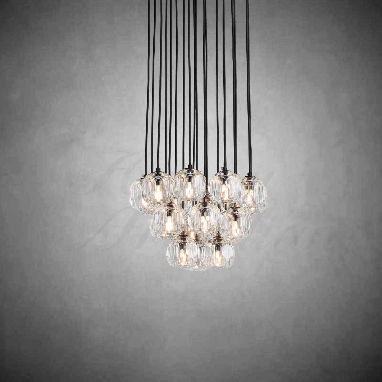 xinyue Bola De Crystal Round Cluster Chandelier 30" 40''