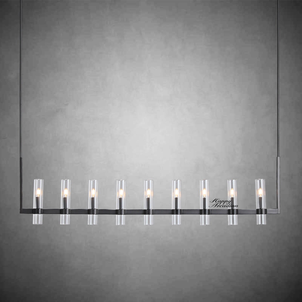 xinyue Lighting Rebecca Linear Chandelier Modern 71", 9-Light