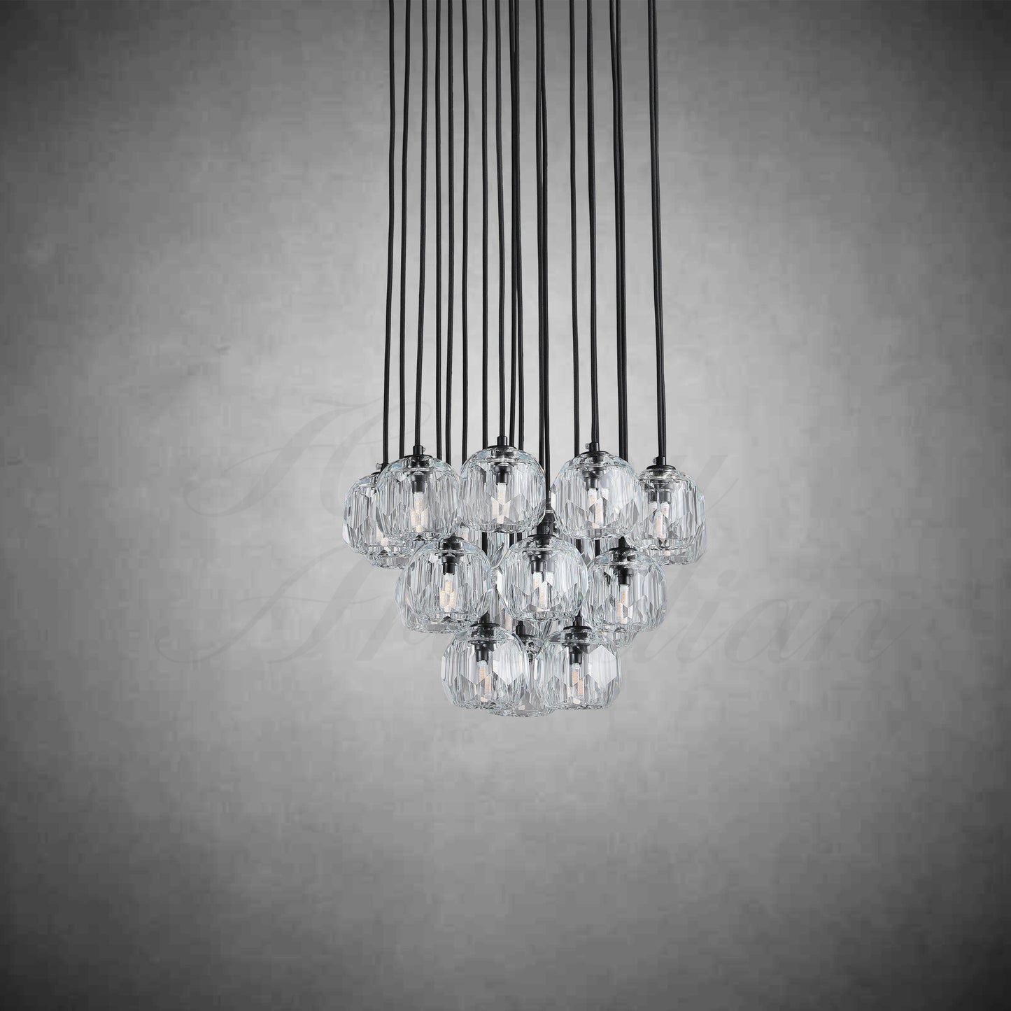 xinyue Bola De Crystal Round Cluster Chandelier 30" 40''