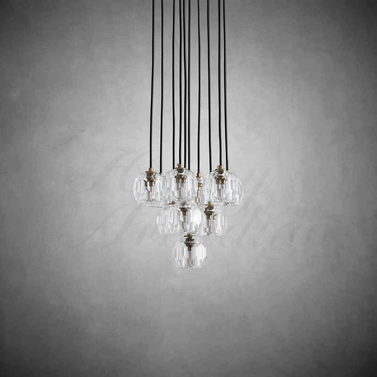 xinyue Bola De Crystal Round Cluster Chandelier 14" 19''