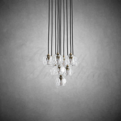 xinyue Bola De Crystal Round Cluster Chandelier 14" 19''
