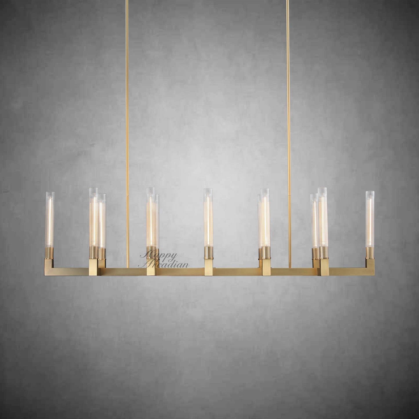 XINYUE Candlestick Linear Chandelier Lighting 55'' 67"