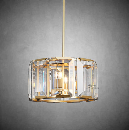 xinyue Lighting Crystal Round Chandelier for Living Room Bedroom Dining Room