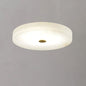 Alabaster Flush Mounted Round  Chandelier