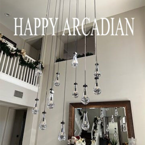 Raindrop Linear Chandelier 54″,13-Lights