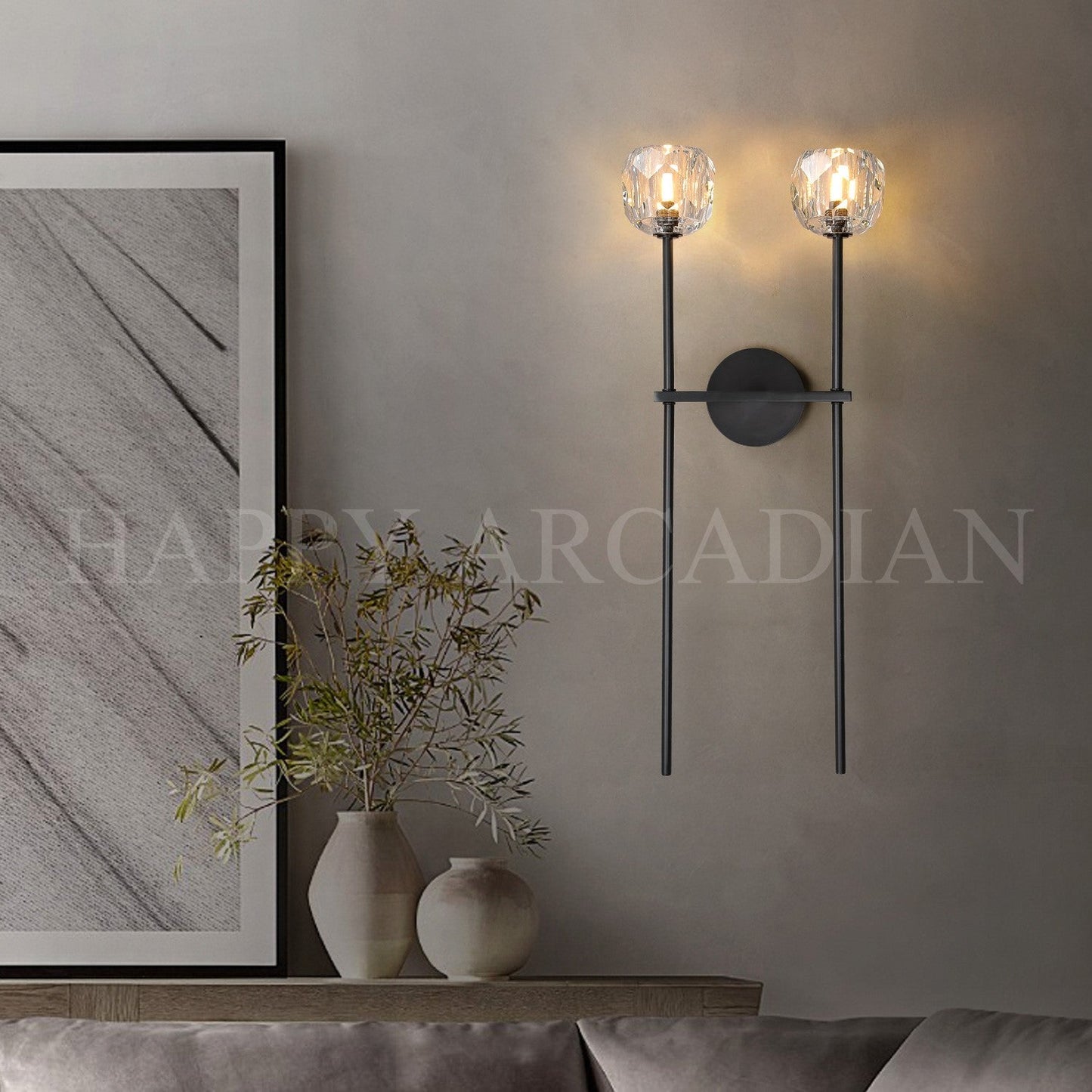 xinyue Lighting Bola De Crystal Ball Grand Double Wall Sconce