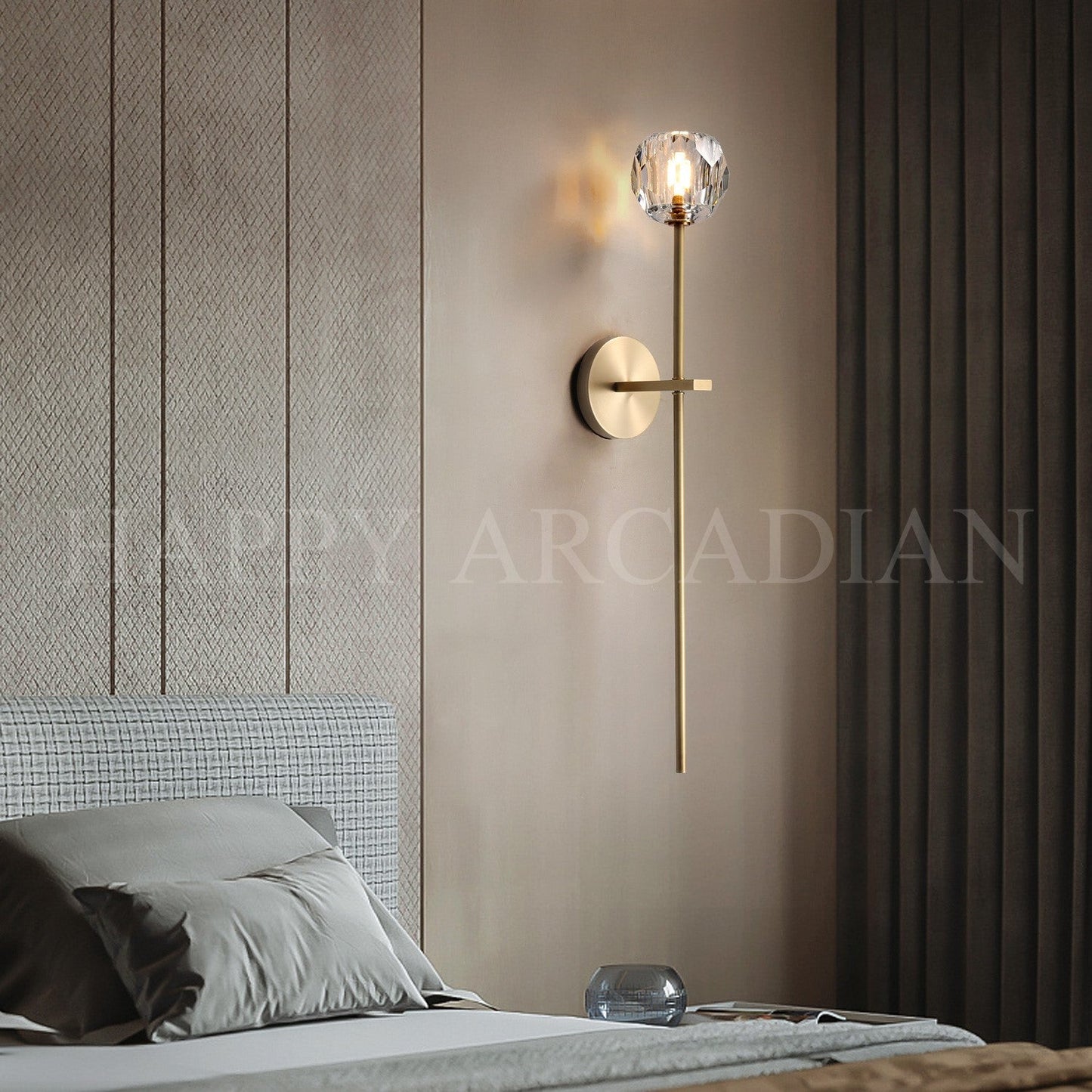xinyue Lighting Bola De Long Style Clear Crystal Wall Sconces