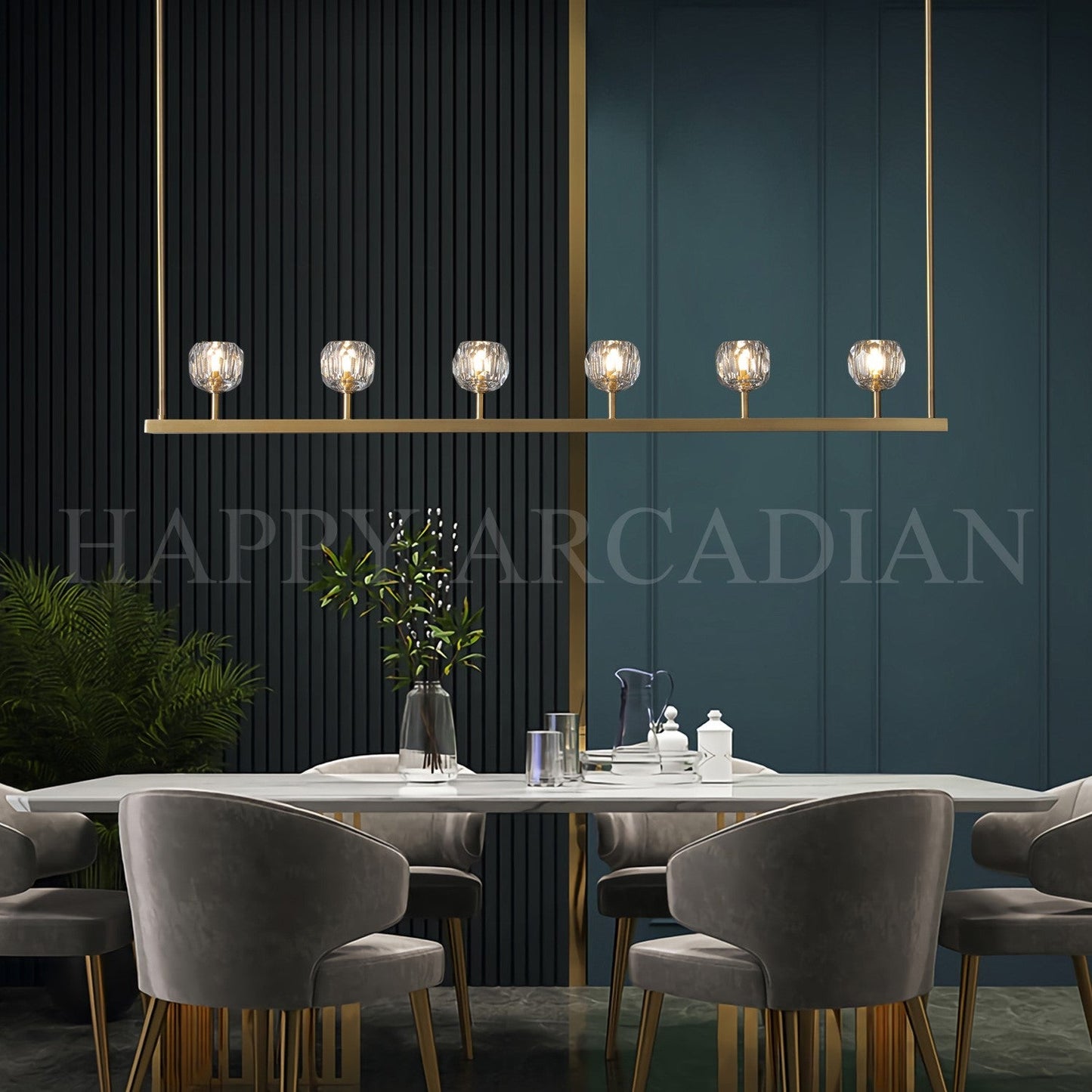 xinyue Lighting Bola De Modern Cristal Crystal Linear Chandelier 60"