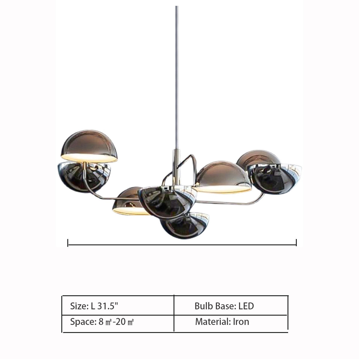 Post-modern Light Luxury Hemisphere Creative Chandelier for Living/ Dining Room/Bedroom