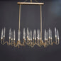 Reese Brass Glass  Chandelier