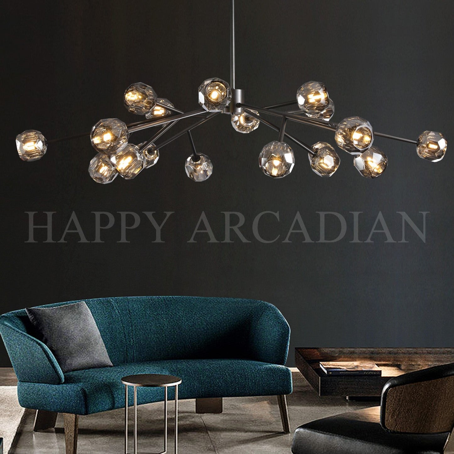xinyue Lighting  De Smoke Crystal Round Chandelier 60"