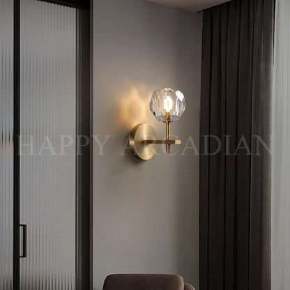 xinyue Lighting Bola De Short Style Clear Crystal Wall Sconces