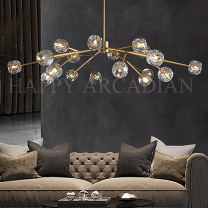 xinyue Lighting  Bola De Clear Crystal Round Chandelier 72"