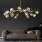 XINYUE Bola De Clear Crystal Round Chandelier 48"