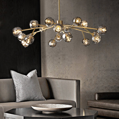 xinyue Lighting  Bola De Smoke Crystal Round Chandelier 48"