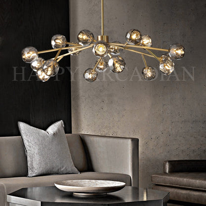 XINYUE Bola De Smoke Ball Round Chandelier 36"