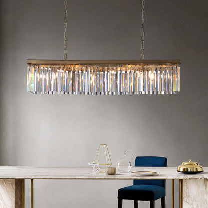 Miria K9 Crystal Rectangular Chandelier 49"