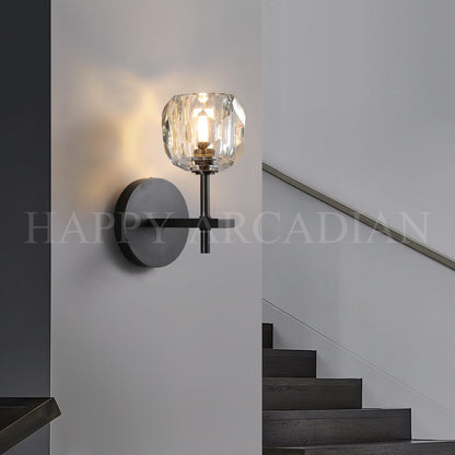 xinyue Lighting Bola De Short Style Clear Crystal Wall Sconces