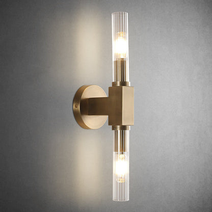 HA Candlestick Glass Wall Sconce for Bedroom