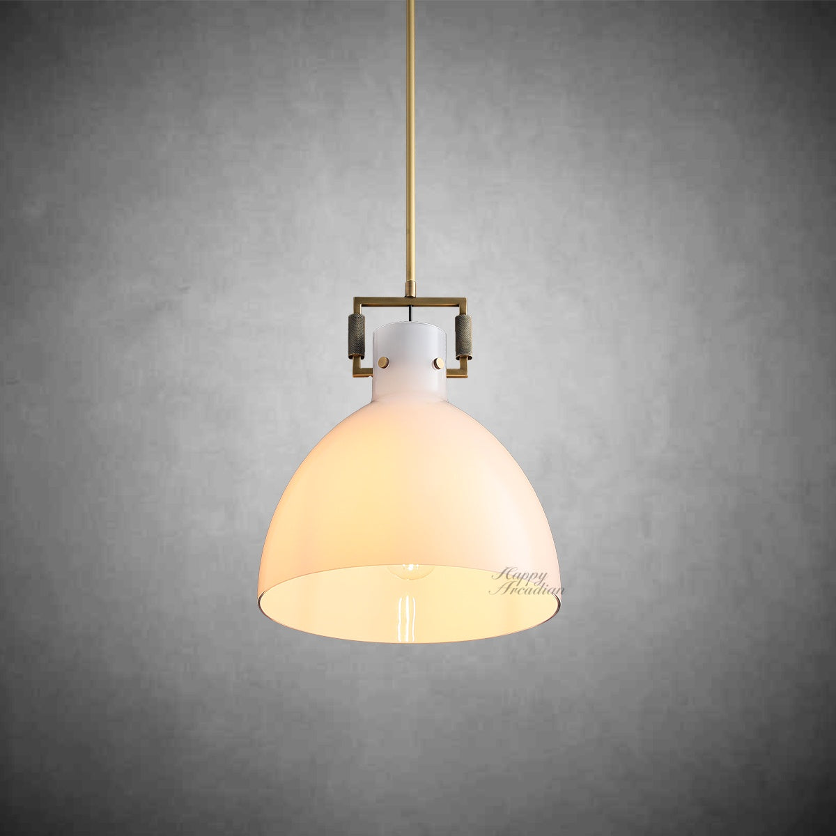 Echo Milk Glass Cloche Pendant