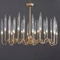 Reese Brass Glass  chandelier