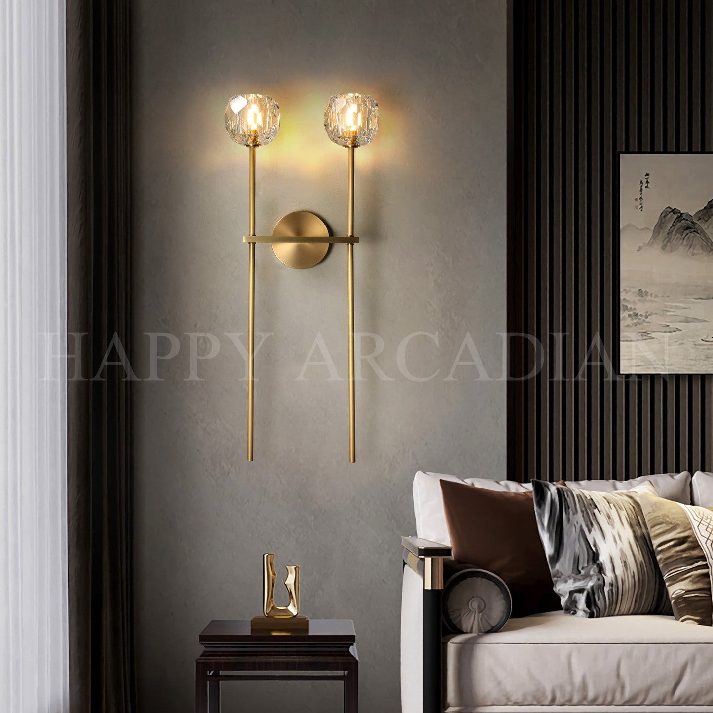 xinyue Lighting Bola De Crystal Ball Grand Double Wall Sconce