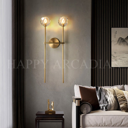 xinyue Lighting Bola De Crystal Ball Grand Double Wall Sconce