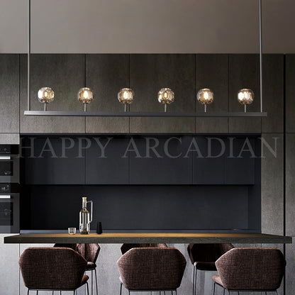 xinyue Lighting Bola De Modern Cristal Crystal Linear Chandelier 60"