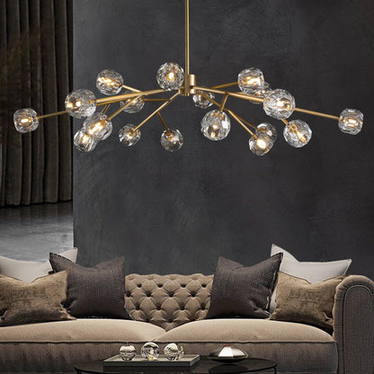 xinyue Lighting Bola De Clear Crystal Round Chandelier 60"