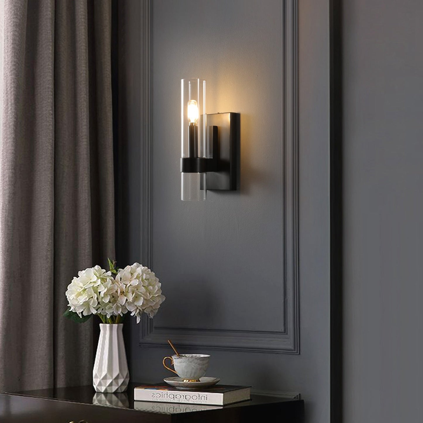 XINYUE Rebecca Glass Wall Sconce 12"H