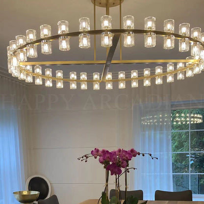 xinyue Lighting  Harrison Crystal Round Chandelier 60"