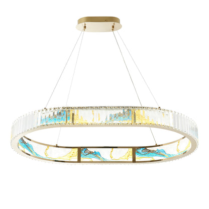 Sharyn Squoval Colorful Crystal Chandelier Lighting