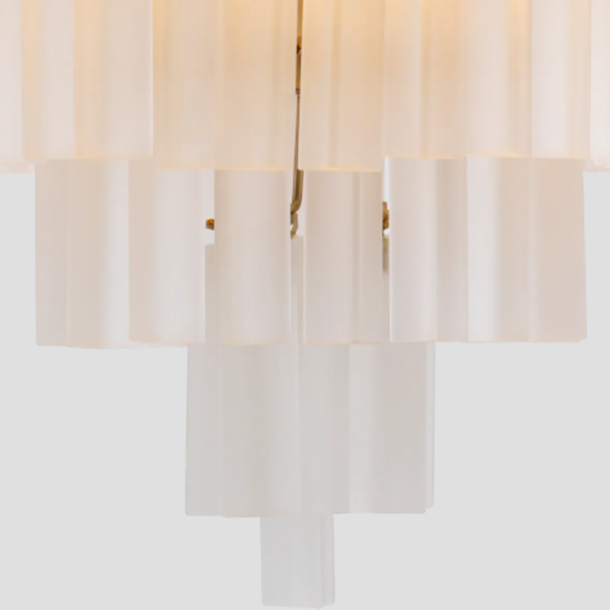 3-Tier Glass  Round Chandelier 24"