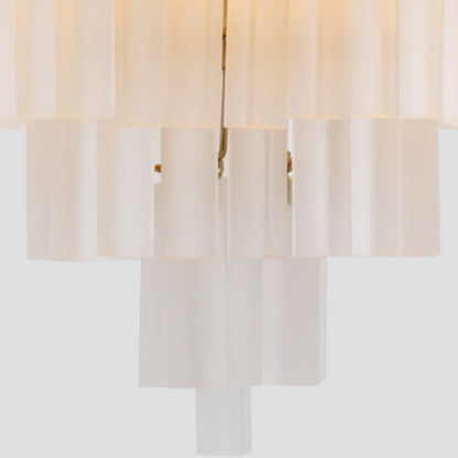 3-Tier Glass  Round Chandelier 24"