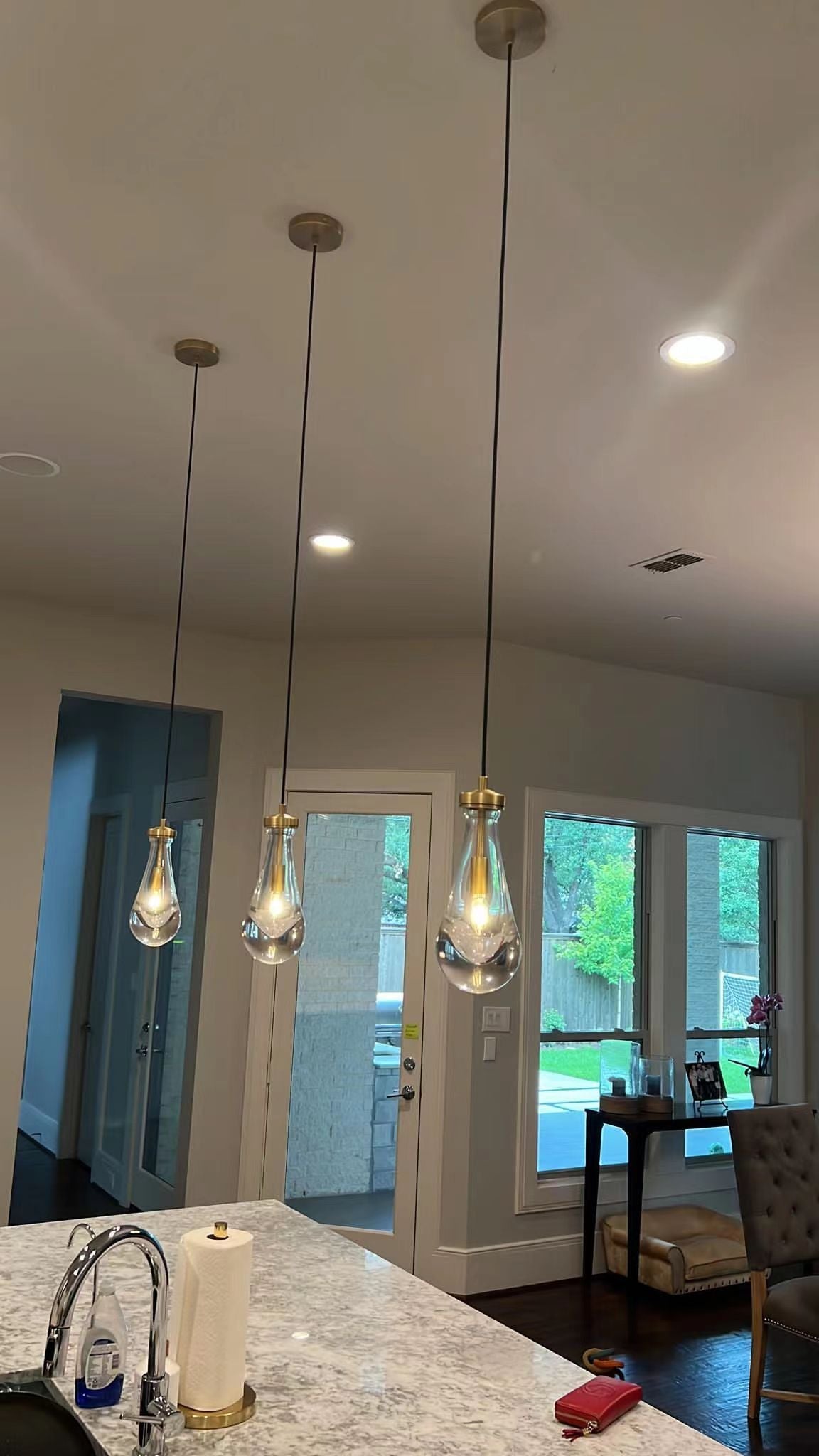 XINYUE Raindrop Glass Pendant Lighting