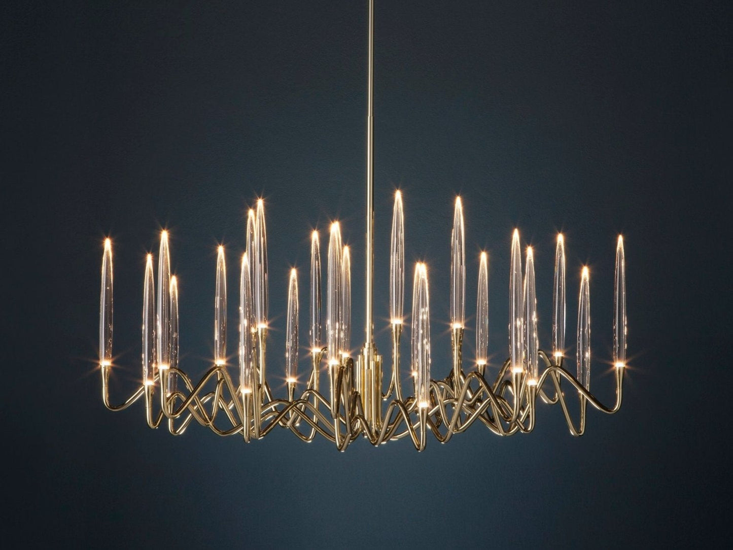 Elijah Crystal Round Chandelier D33'' 47''  55''