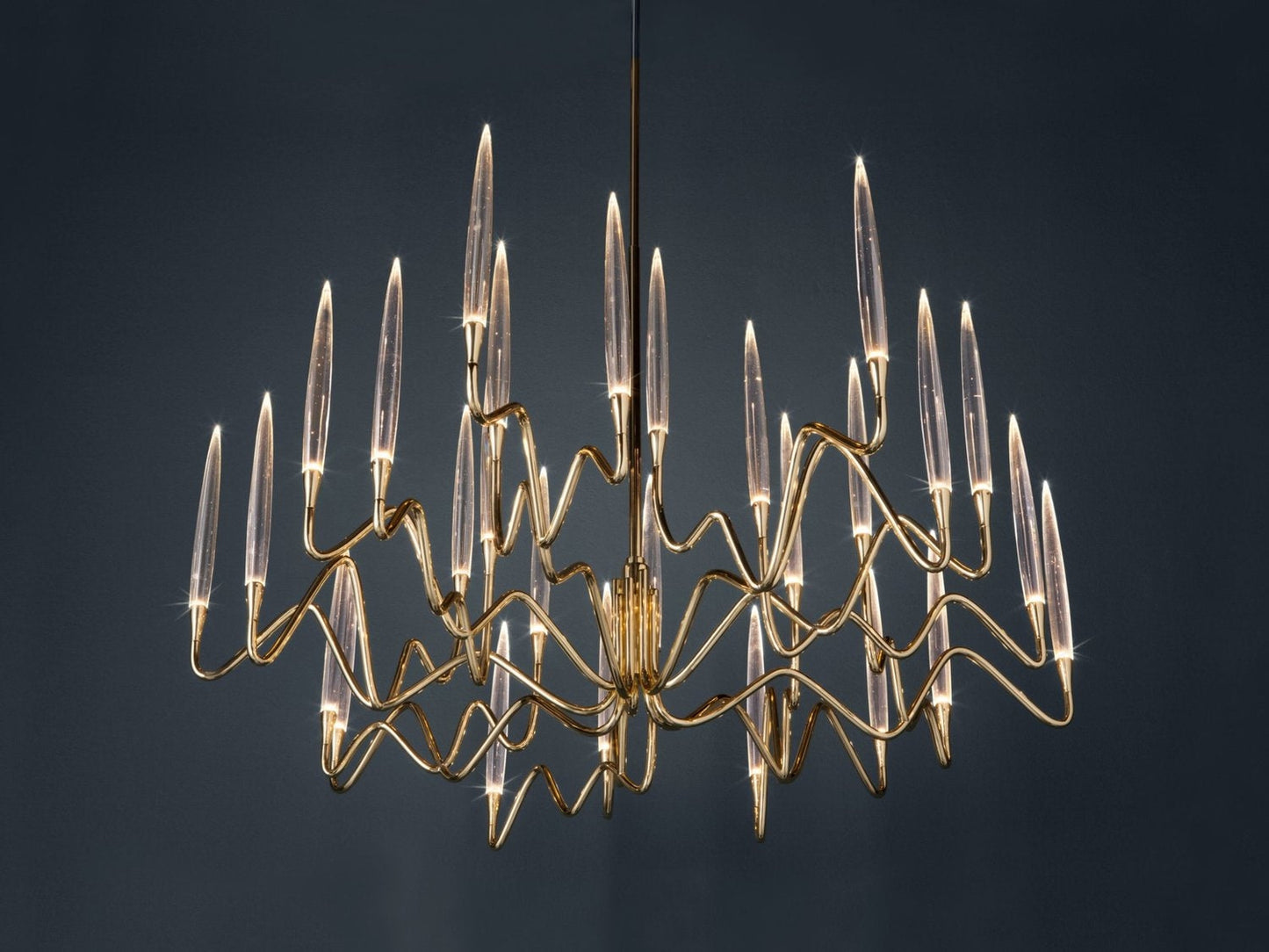 Elijah Crystal Round Chandelier D33'' 47''  55''